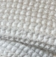 White Linen Waffle Weave Fabric